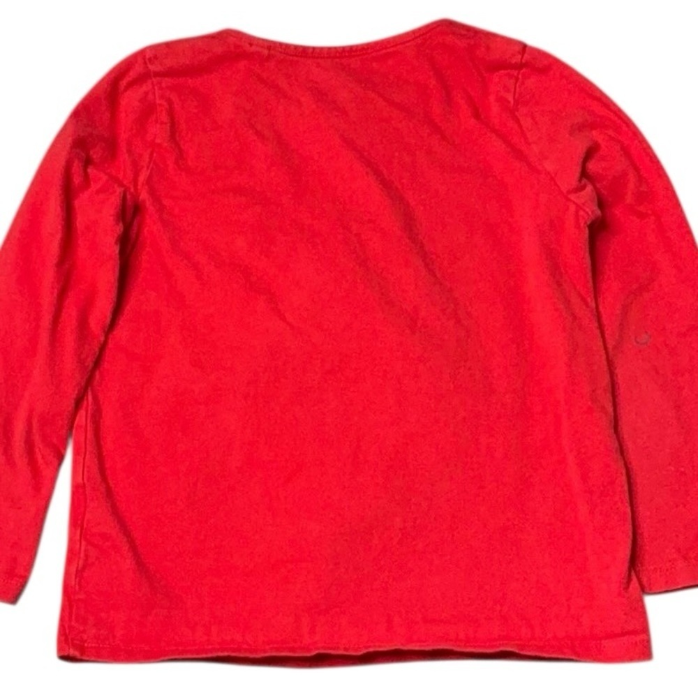 Mini Boden Red Cat Angel Appliqué Long Sleeve Tee - Picture 5 of 8